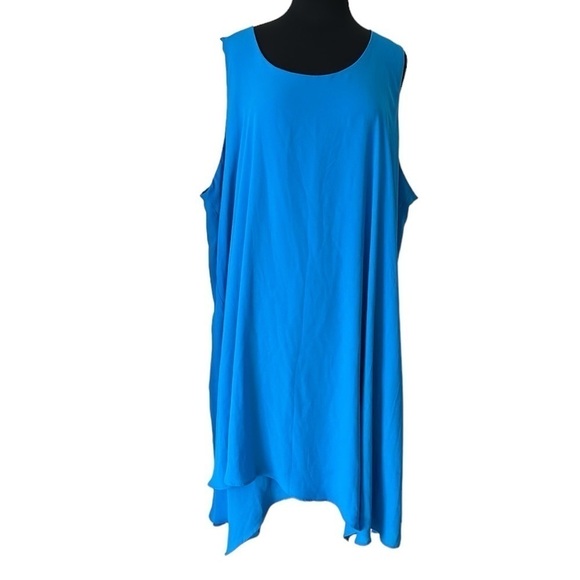 Avenue bright blue layered dress size 26/28 - Picture 2 of 10